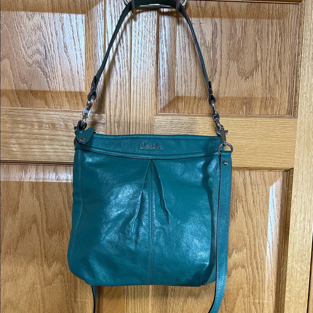 Coach Emerald Green Leather Shoulder Bag
